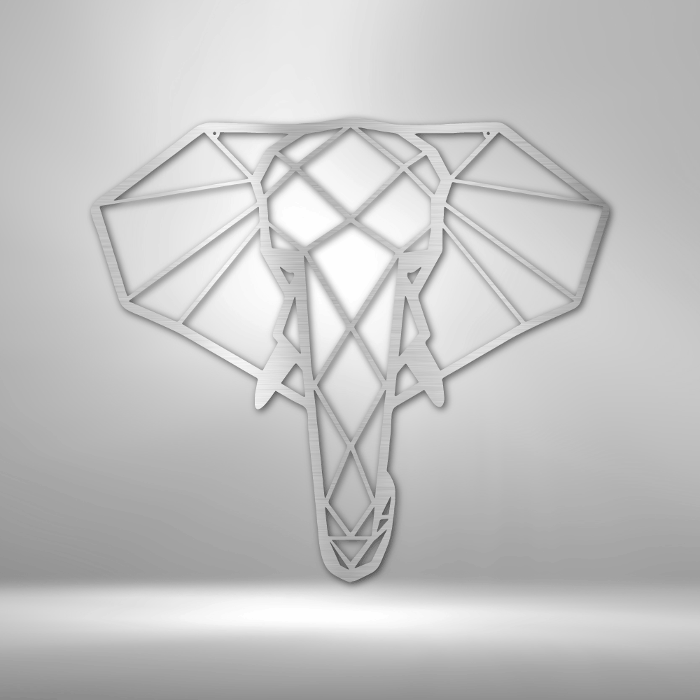 Minimalistic Elephant | Steel Sign | Metal Art | Pets & Animals