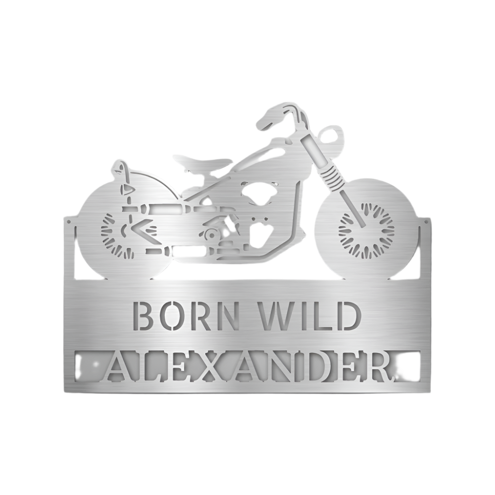 Biker | Personalized | Steel Sign | Name+ Quote | Motorcycle | Metal Art