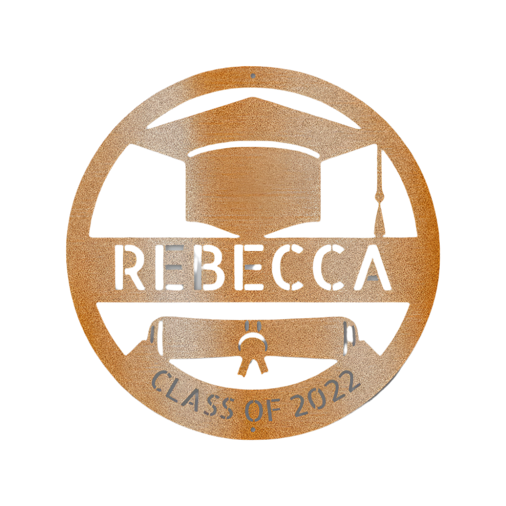 Personalized | Name + Graduation Year | Grad Cap | Steel Sign | Metal Art |