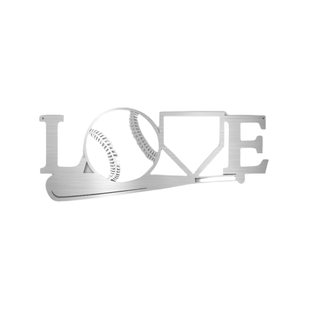 Sports | Baseball | Love | Steel Sign | Metal Art | Fan