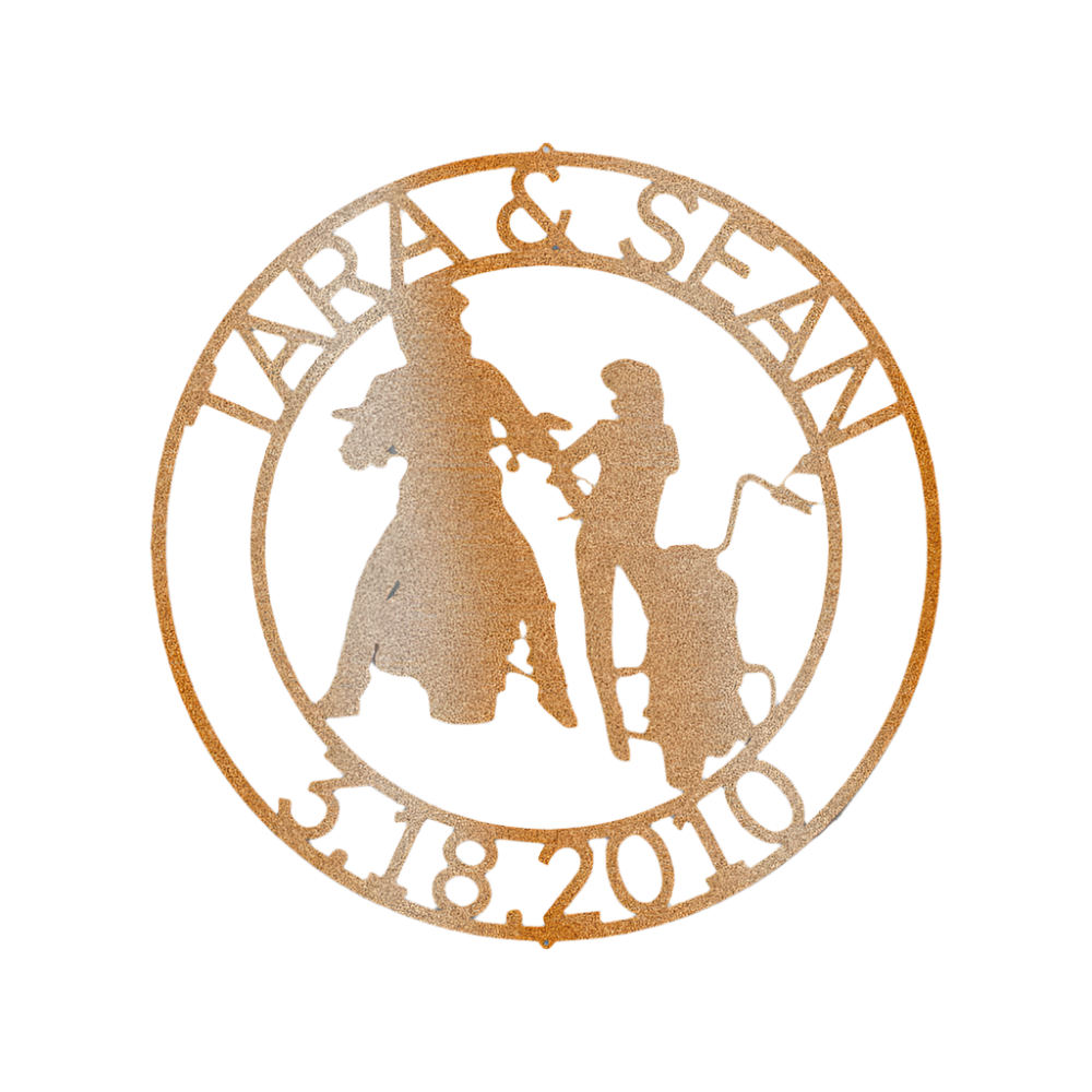 Biker Couple | Personalized | Steel Sign | Name+ Year | Motorcycle | Metal Art