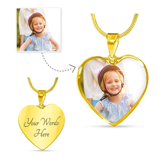 Personalized Necklace | Upload Your Photo | Heart Pendant