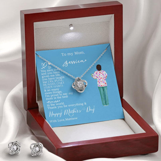 Mothers Day | To my Nurse Mom | Personalized Design | You save lives & you have given me life... | Necklace