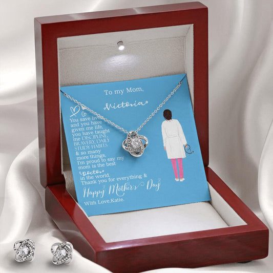 Mothers Day | To my Doctor Mom | Personalized Design | You save lives & you have given me life...| Necklace