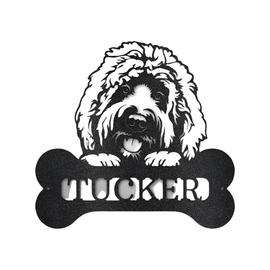 Personalized Name Plaque for Dog | Choose your Dog out of 12 Breeds! | Metal Art | Animals