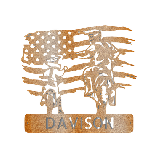 Biker | Personalized | Last Name | American Biker Family | Steel Sign | Metal Art