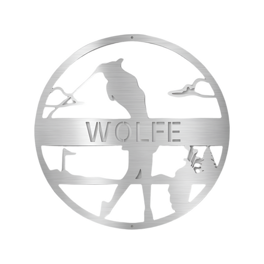 Golf | Female Golfer | Personalized | Last Name | Steel Sign | Metal Art