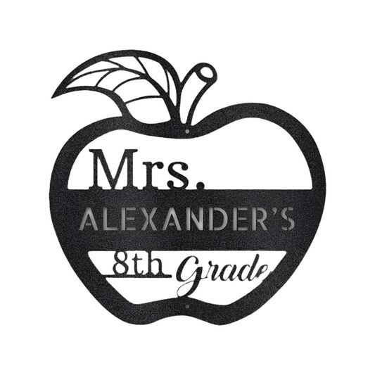 Personalized | Teacher Name | Homeroom Sign Gift | Steel Sign | Metal Art | Teacher