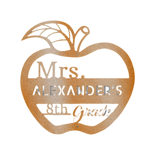 Personalized | Teacher Name | Homeroom Sign Gift | Steel Sign | Metal Art | Teacher