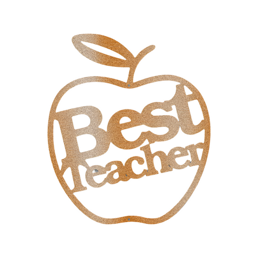 Best Teacher | Apple | Steel Sign | Metal Art | Teacher