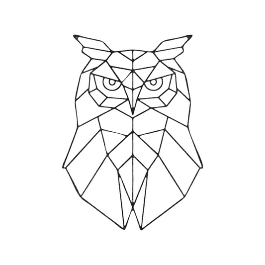 Minimalistic Owl | Steel Sign | Metal Art | Pets & Animals