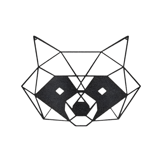 Minimalistic Raccoon | Steel Sign | Metal Art | Pets & Animals