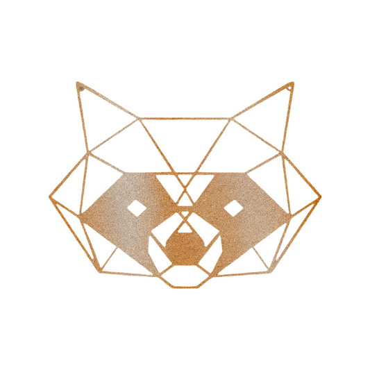 Minimalistic Raccoon | Steel Sign | Metal Art | Pets & Animals