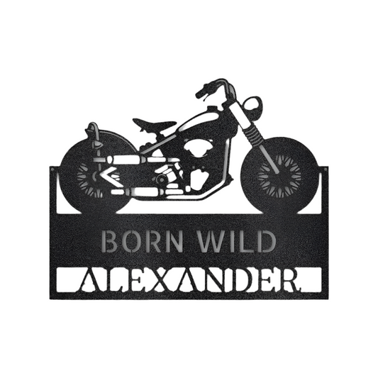 Biker | Personalized | Steel Sign | Name+ Quote | Motorcycle | Metal Art