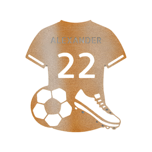 Sports | Soccer | Personalized | Name + Number | Soccer Jersey | Steel Sign | Metal Art |