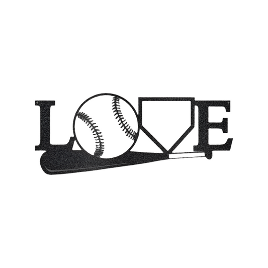 Sports | Baseball | Love | Steel Sign | Metal Art | Fan