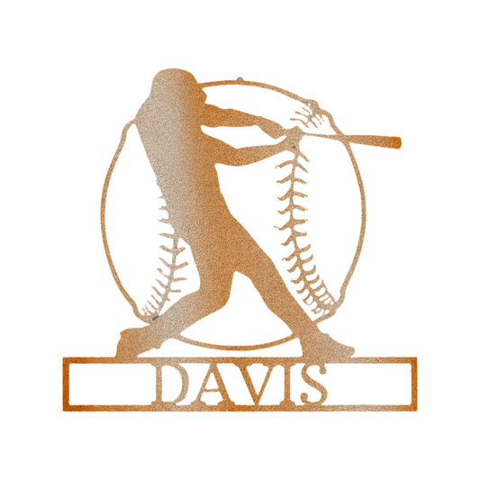 Sports | Baseball | Personalized | Name | Home Run | Steel Sign | Metal Art