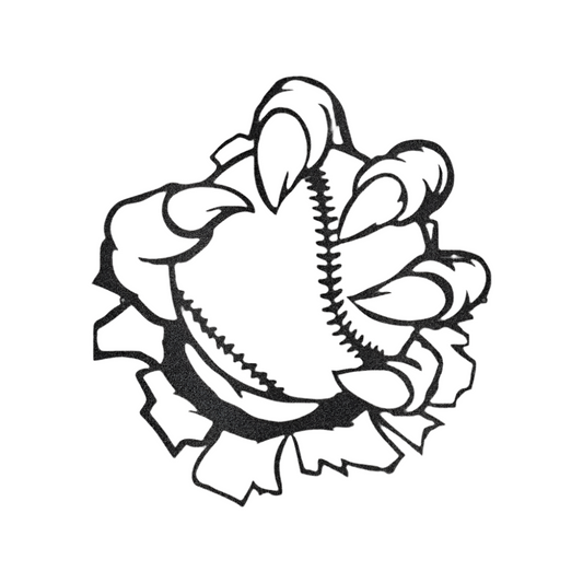Sports | Baseball | Claw | Ball | Steel Sign | Metal Art