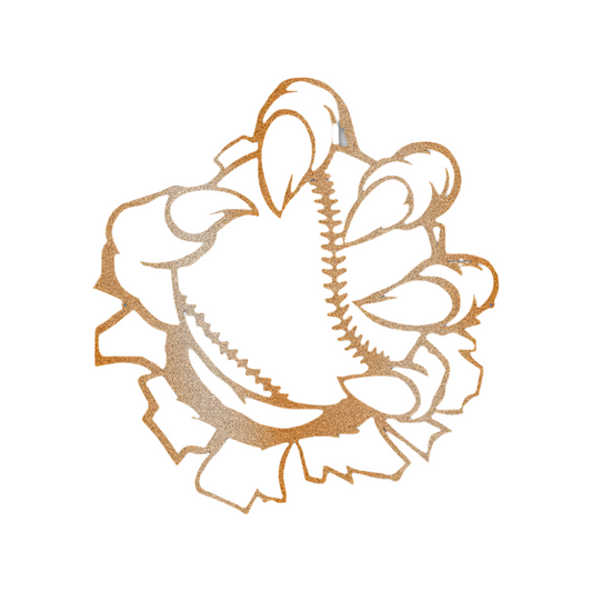 Sports | Baseball | Claw | Ball | Steel Sign | Metal Art