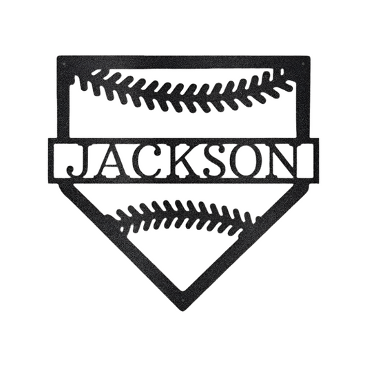 Sports | Baseball | Personalized | Name | Personal Home Base | Steel Sign | Metal Art
