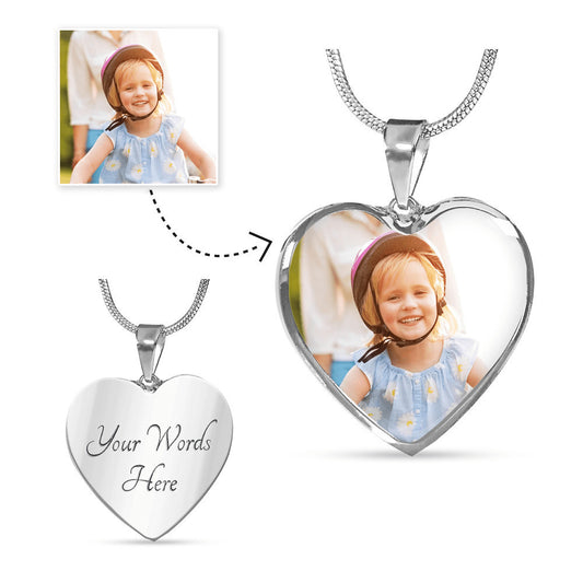 Personalized Necklace | Upload Your Photo | Heart Pendant